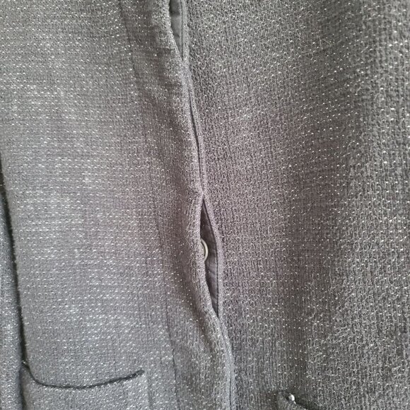 Eileen Fisher Cotton Linen Speckled Tweed Collarless Jacket‎ Blazer Size Small - Picture 7 of 9